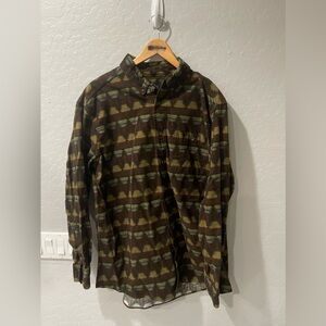 Woolrich Deep Hunter‎ Aztec Southwest Blanket Print Shirt XL